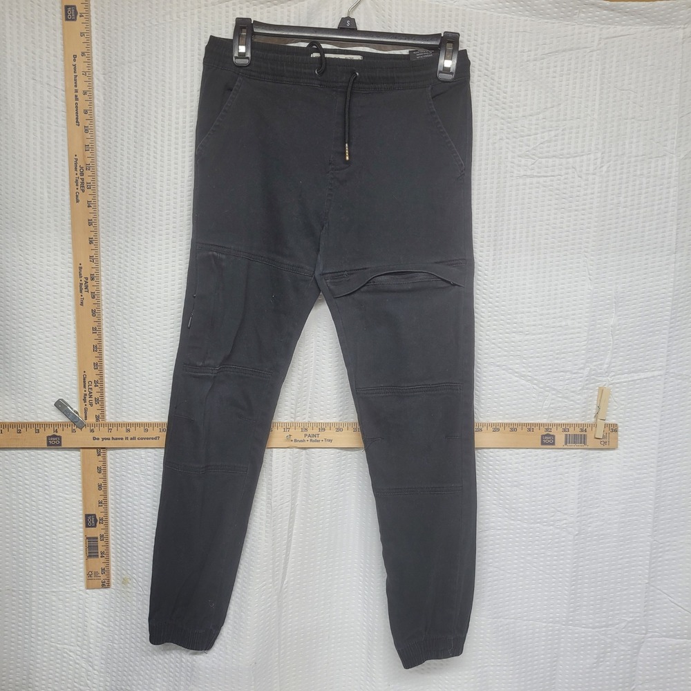Trestles Supply Co Boys Black Jogger Pants Size 18 XL Drawstring Moto Knee